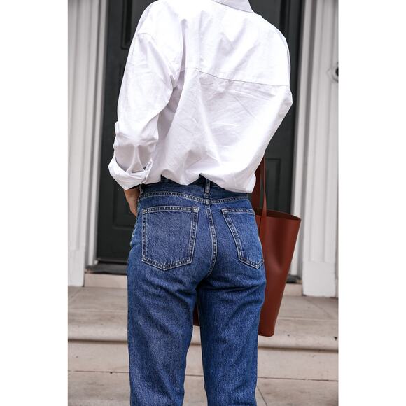 Everlane 90s Cheeky Straight Leg High Rise Jeans Medium Wash Size 27 - Picture 5 of 8